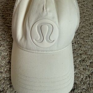 Lululemon Cream Trucker Logo Cap